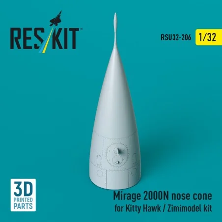 Mirage 2000N nose cone for Kitty Hawk / Zimimodel kit (3D Printed),...
