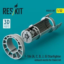 F-104 (A, C, D, J, G) Starfighter exhaust nozzle for Italeri kit (3... 2