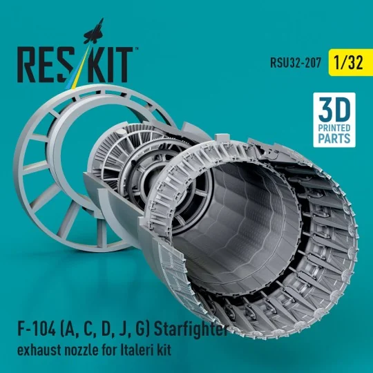 F-104 (A, C, D, J, G) Starfighter exhaust nozzle for Italeri kit (3...