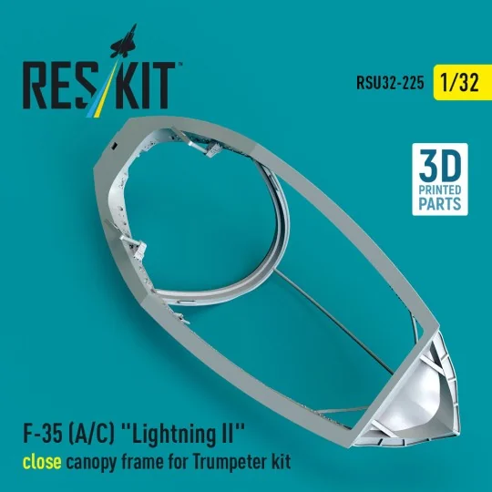 F-35 (A/C) Lightning II close canopy frame for Trumpeter kit (3D Pr...