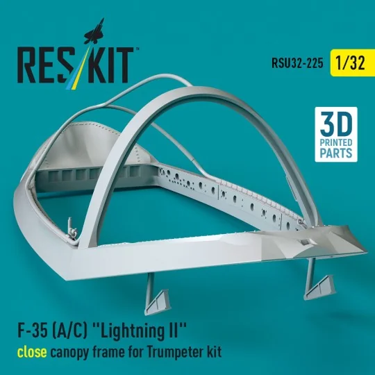F-35 (A/C) Lightning II close canopy frame for Trumpeter kit (3D Pr...
