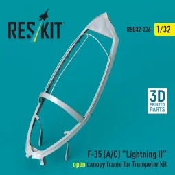 F-35 (A/C) Lightning II open canopy frame for Trumpeter kit (3D Pri...
