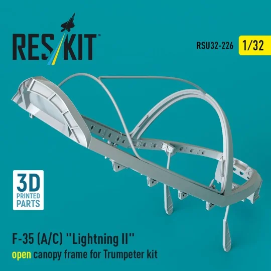 F-35 (A/C) Lightning II open canopy frame for Trumpeter kit (3D Pri...