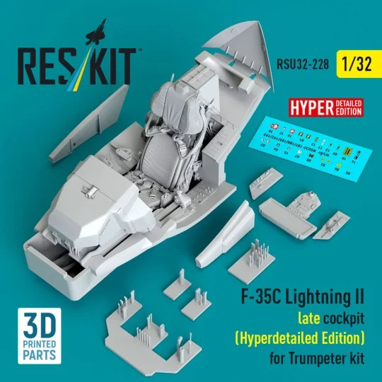 F-35C Lightning II late cockpit (Hyperdetailed Edition) for Trumpet...