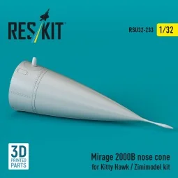 Mirage 2000B nose cone for Kitty Hawk / Zimimodel kit (3D Printed),...