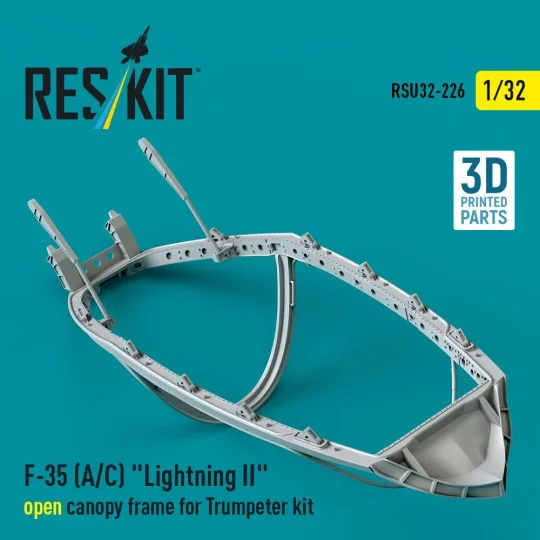 F-35 (A/C) Lightning II open canopy frame for Trumpeter kit (3D Pri...