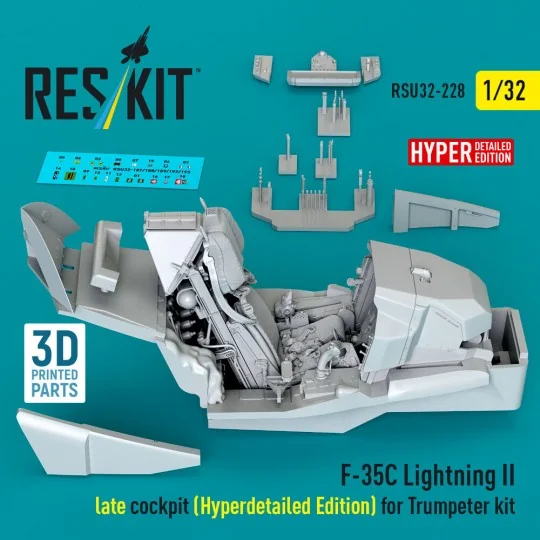 F-35C Lightning II late cockpit (Hyperdetailed Edition) for Trumpet...
