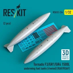 Tornado F3/GR1/GR4 1500L underwing fuel tanks (riveted) (RAF/RSAF) ...