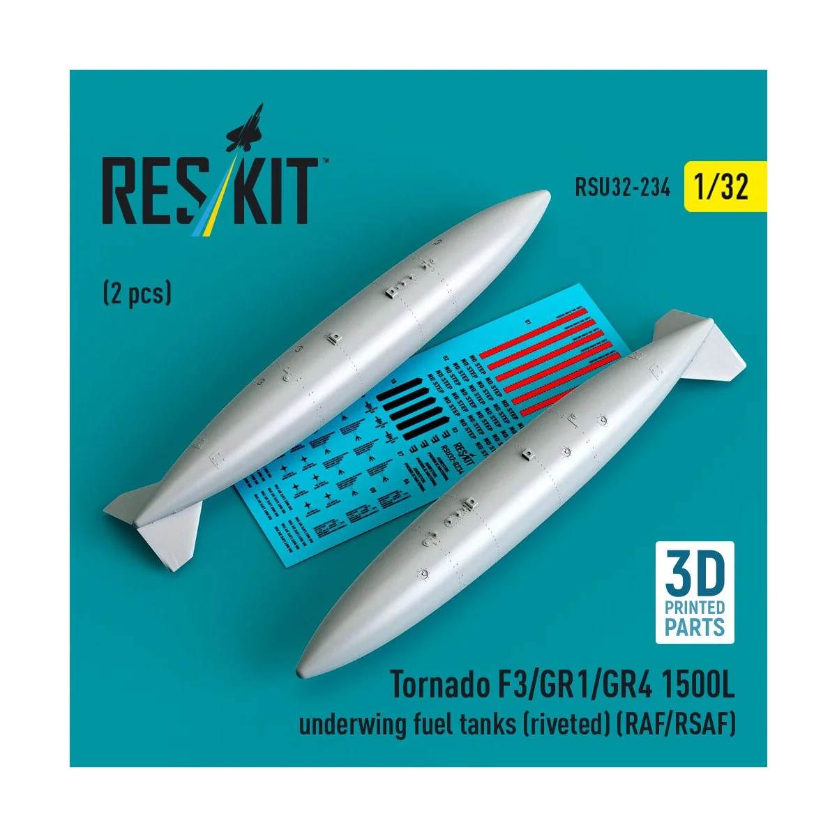 Tornado F3/GR1/GR4 1500L underwing fuel tanks (riveted) (RAF/RSAF) ...