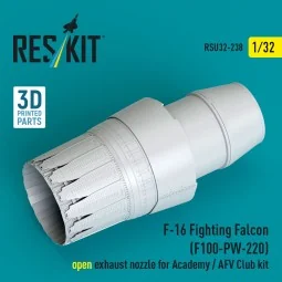 F-16 Fighting Falcon (F100-PW-220) open exhaust nozzle for Academy ...
