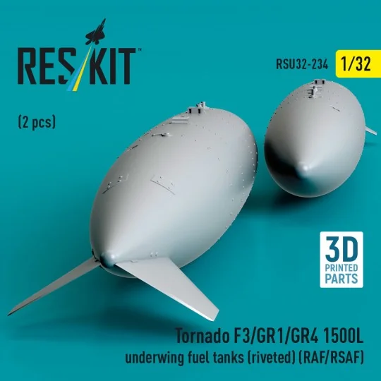 Tornado F3/GR1/GR4 1500L underwing fuel tanks (riveted) (RAF/RSAF) ...