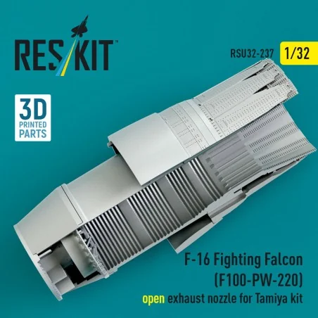 F-16 Fighting Falcon (F100-PW-220) open exhaust nozzle for Tamiya k...