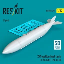 275 gallon fuel tank (F-5E/F/N, F-20, AT-3) (1 pcs) (3D Printed), 1...