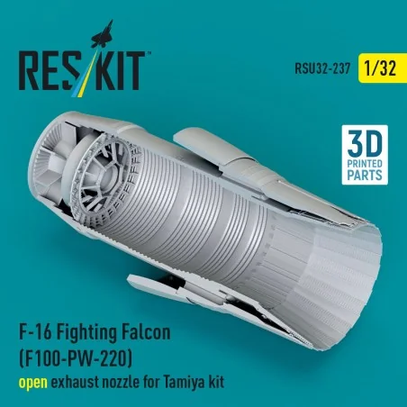 F-16 Fighting Falcon (F100-PW-220) open exhaust nozzle for Tamiya k...