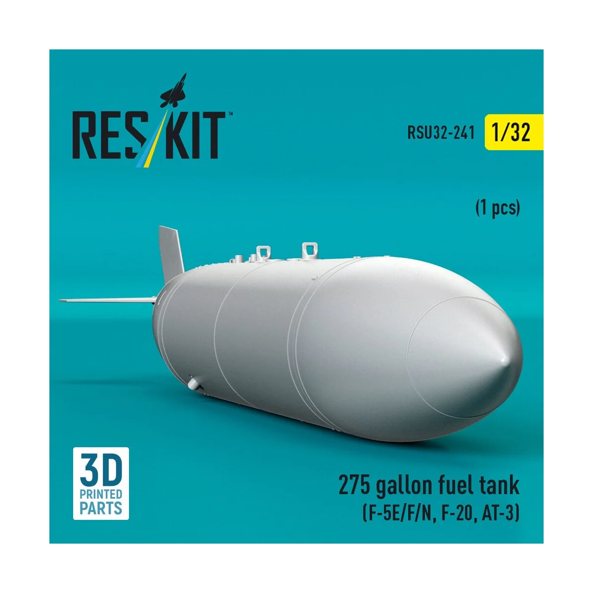 275 gallon fuel tank (F-5E/F/N, F-20, AT-3) (1 pcs) (3D Printed), 1...