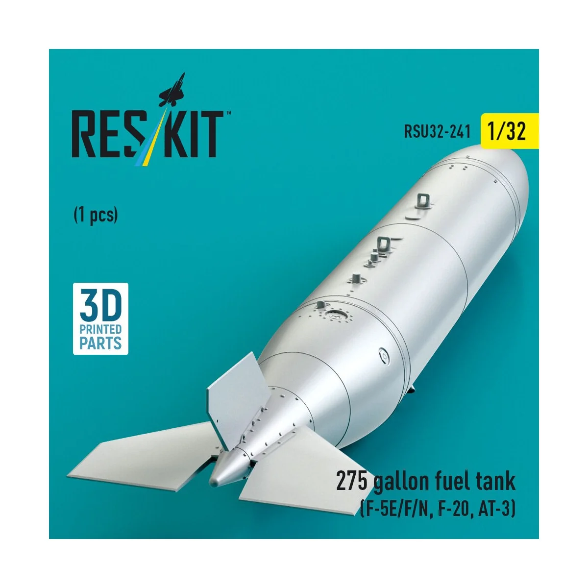 275 gallon fuel tank (F-5E/F/N, F-20, AT-3) (1 pcs) (3D Printed), 1...
