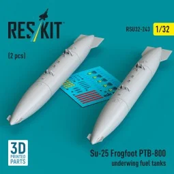 Su-25 Frogfoot PTB-800 underwing fuel tanks (2 pcs) (3D Printed), 1...
