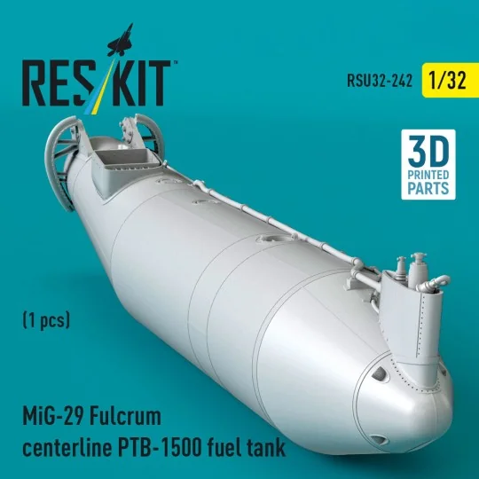 MiG-29 Fulcrum centerline PTB-1500 fuel tank (1 pcs) (3D Printed), ...