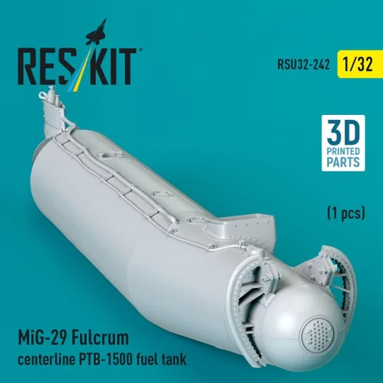 MiG-29 Fulcrum centerline PTB-1500 fuel tank (1 pcs) (3D Printed), ...