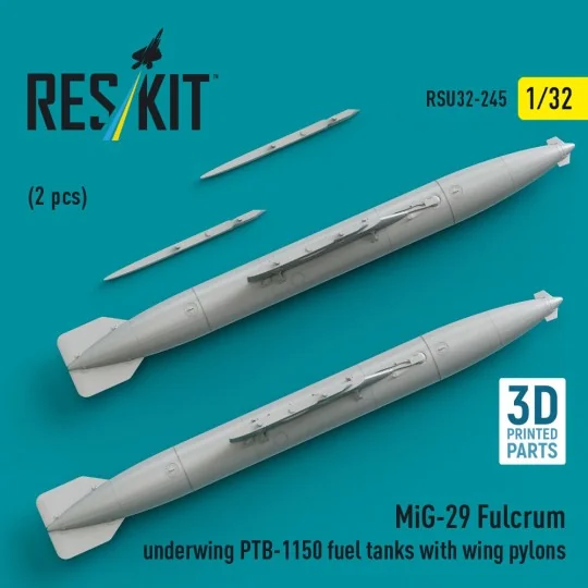 MiG-29 Fulcrum underwing PTB-1150 fuel tanks with wing pylons (2 pc...