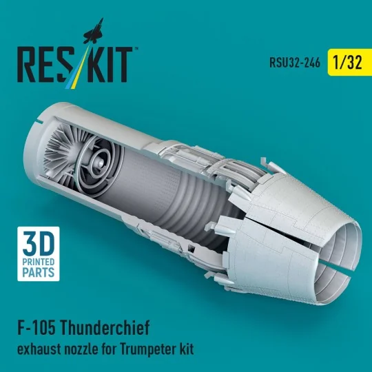 F-105 Thunderchief exhaust nozzle for Trumpeter kit (3D Printed), 1... F-105 Thunderchief exhaust nozzle for Trumpeter kit (3D Printed), 1...