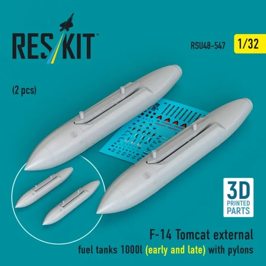 F-14 Tomcat external fuel tanks 1000l (early and late) with pylons ...