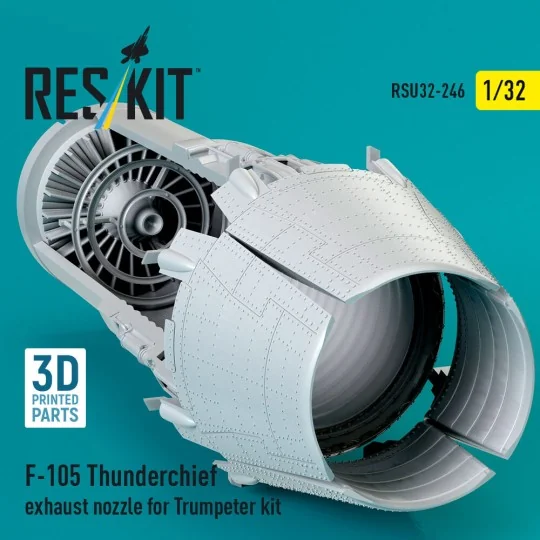 F-105 Thunderchief exhaust nozzle for Trumpeter kit (3D Printed), 1... F-105 Thunderchief exhaust nozzle for Trumpeter kit (3D Printed), 1...