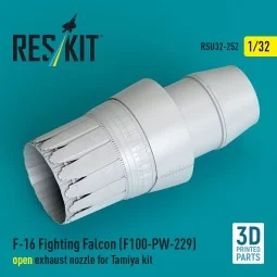 F-16 Fighting Falcon (F100-PW-229) open exhaust nozzle for Tamiya k...