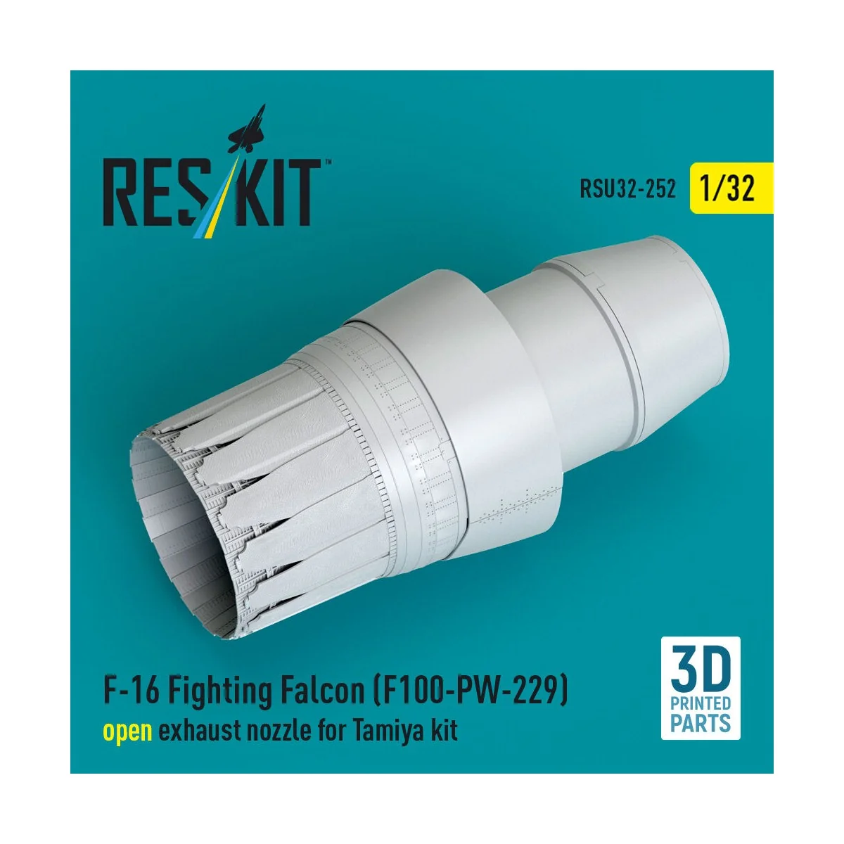 F-16 Fighting Falcon (F100-PW-229) open exhaust nozzle for Tamiya k...