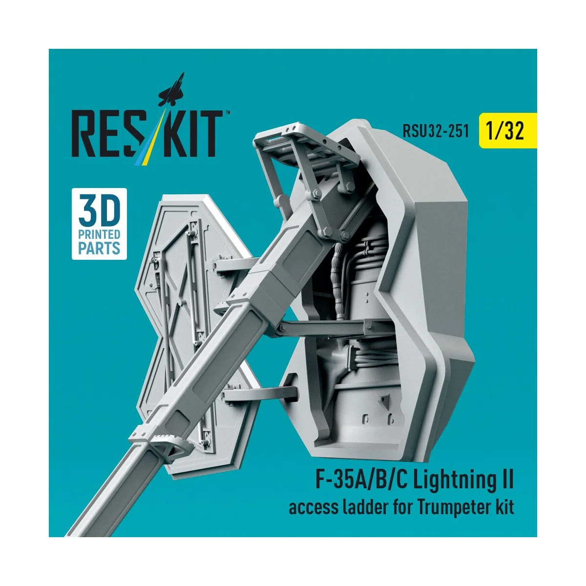 F-35A/B/C Lightning II access ladder for Trumpeter kit (3D Printed)...