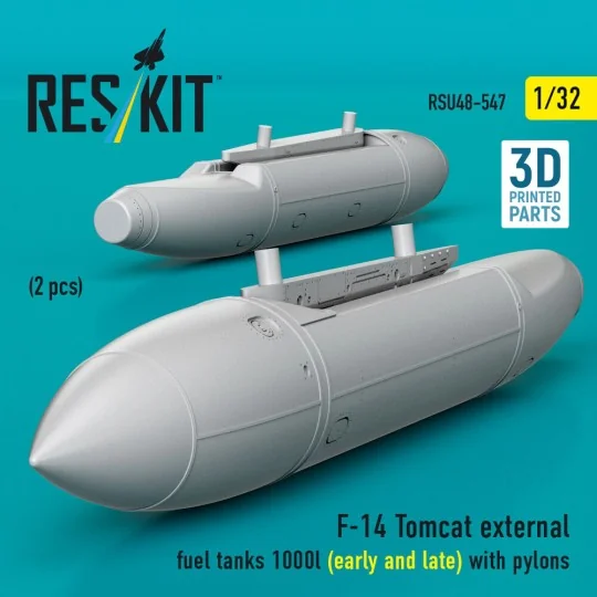 F-14 Tomcat external fuel tanks 1000l (early and late) with pylons ...