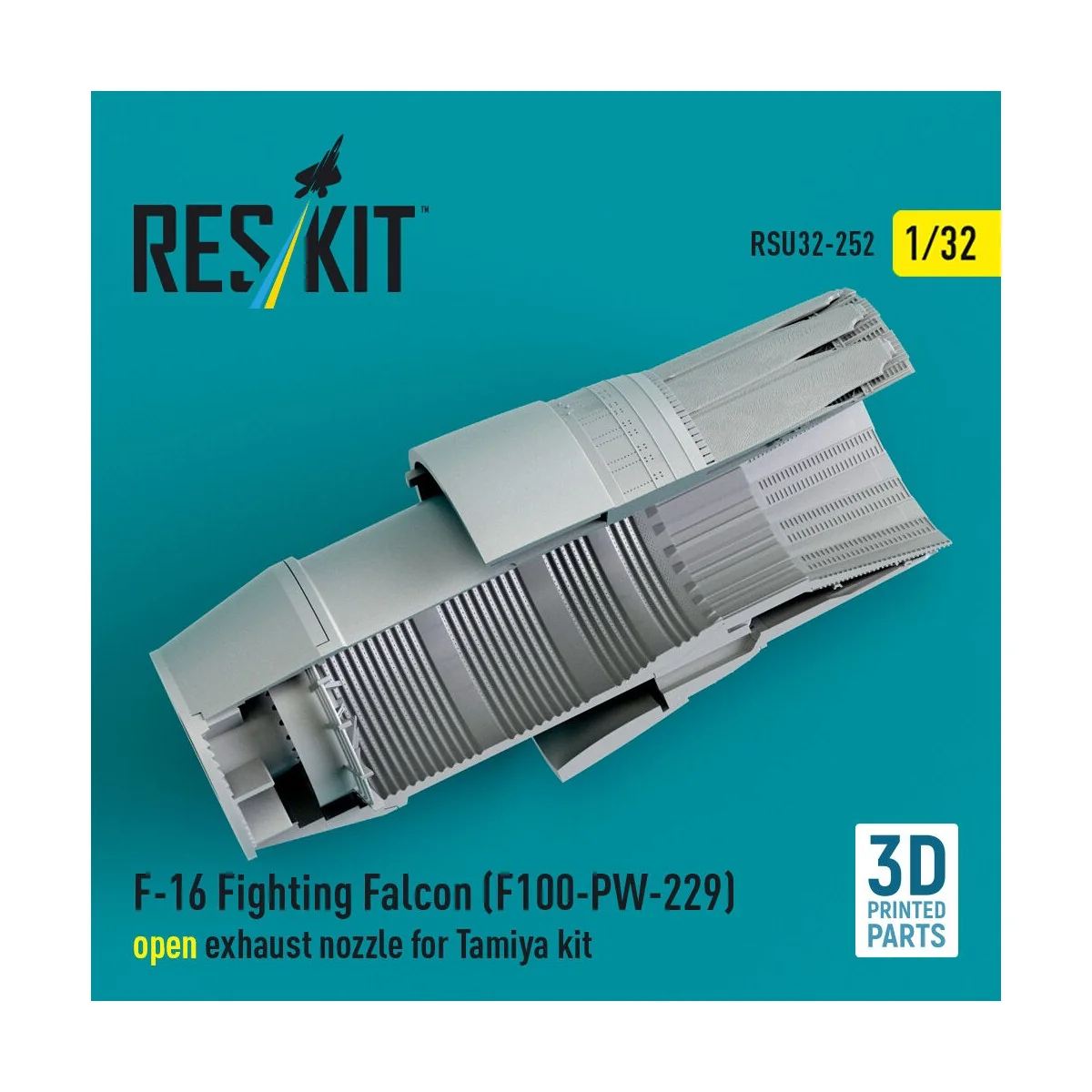F-16 Fighting Falcon (F100-PW-229) open exhaust nozzle for Tamiya k...