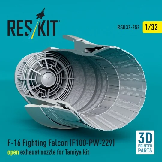 F-16 Fighting Falcon (F100-PW-229) open exhaust nozzle for Tamiya k...