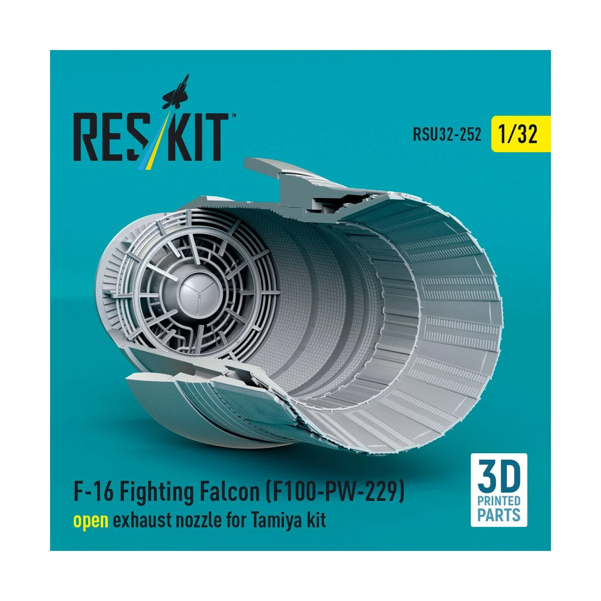 F-16 Fighting Falcon (F100-PW-229) open exhaust nozzle for Tamiya k...