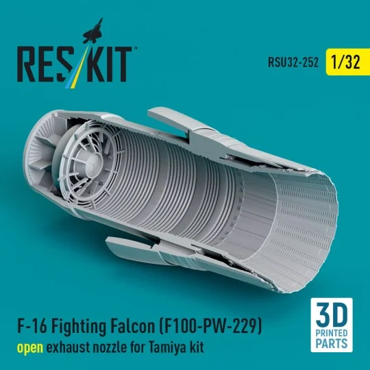 F-16 Fighting Falcon (F100-PW-229) open exhaust nozzle for Tamiya k...