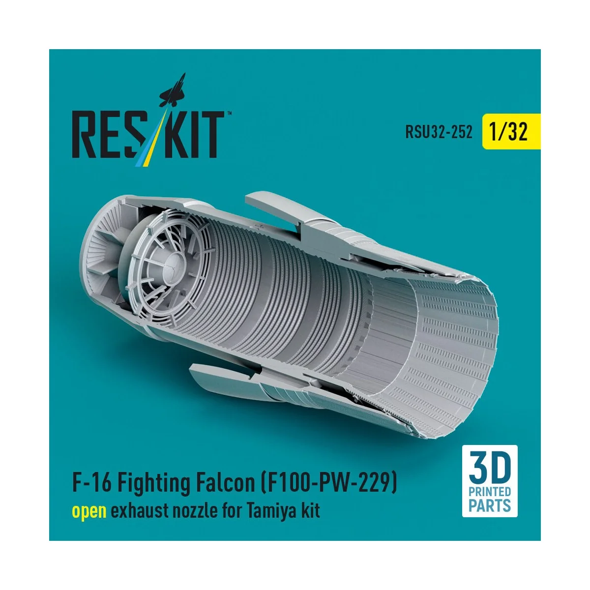 F-16 Fighting Falcon (F100-PW-229) open exhaust nozzle for Tamiya k...