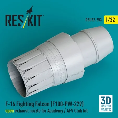 F-16 Fighting Falcon (F100-PW-229) open exhaust nozzle for Academy ...
