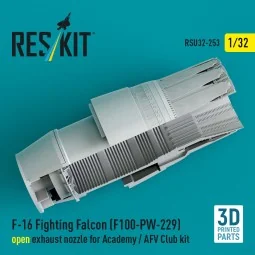 F-16 Fighting Falcon (F100-PW-229) open exhaust nozzle for Academy ... 2