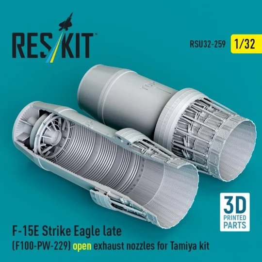 F?15E Strike Eagle late (F100-PW-229) open exhaust nozzles for Tami...
