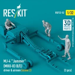 MJ-4 Jammer (MHU-83 B/E) driver & airmen (scene 2) (3 pcs) (3D Prin...