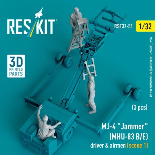 MJ-4 Jammer (MHU-83 B/E) driver & airmen (scene 1) (3 pcs) (3D Prin...