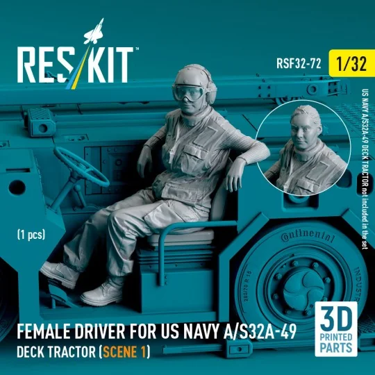 Female driver for US NAVY A/S32A-49 Deck Tractor (scene 1) (1 pcs) ...