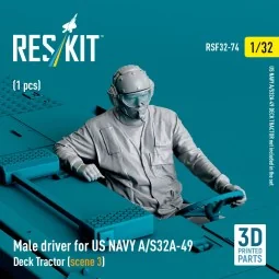 Male driver for US NAVY A/S32A-49 Deck Tractor (scene 3) (1 pcs) (3...