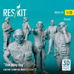 One busy day carrier crew on deck (scene 1) (6 pcs) (3D Printed), 1... 2