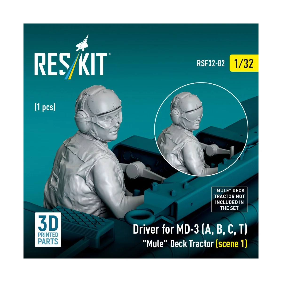 Driver for MD-3 (A, B, C, T) Mule Deck Tractor (scene 1) (1 pcs) (3...