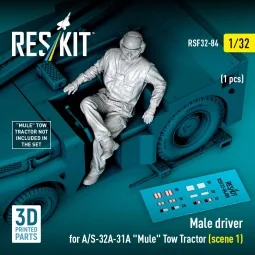 Male driver for A/S-32A-31A Mule Tow Tractor (scene 1) (1 pcs) (3D ...
