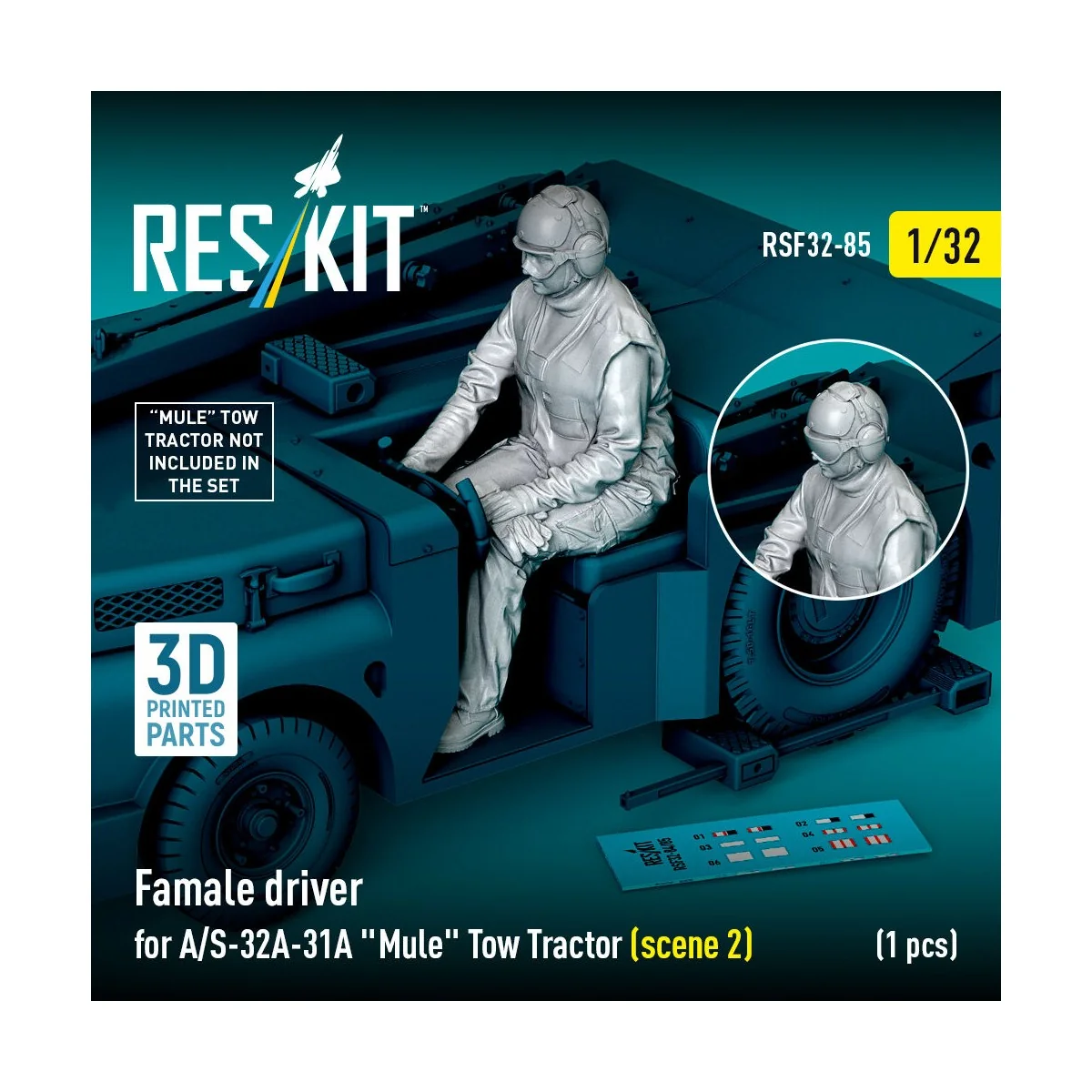 Female driver for A/S-32A-31A Mule Tow Tractor (scene 2) (1 pcs) (3...