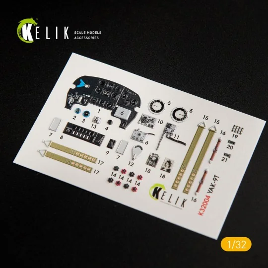 Yak-9T interior 3D decals for ICM kit, 1/32 - Kelik K32004