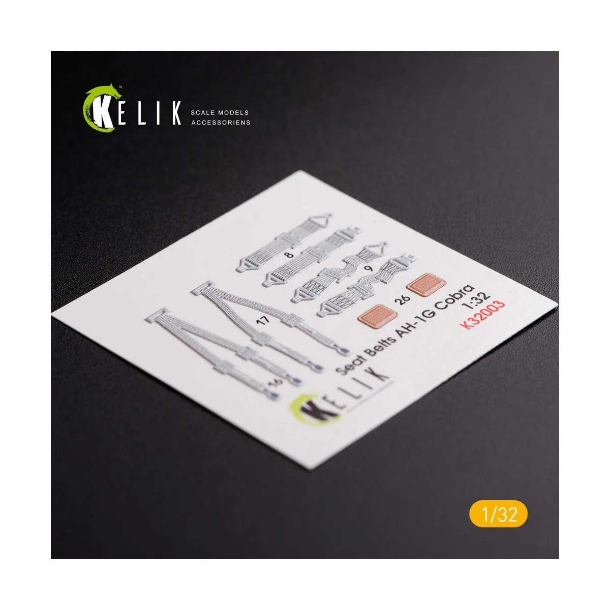 AH-1G Cobra interior 3D decals for ICM kit, 1/32 - Kelik K32003
