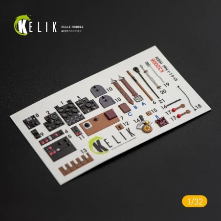 Ki-61-I interior 3D decals for Hasegawa kit, 1/32 - Kelik K32008